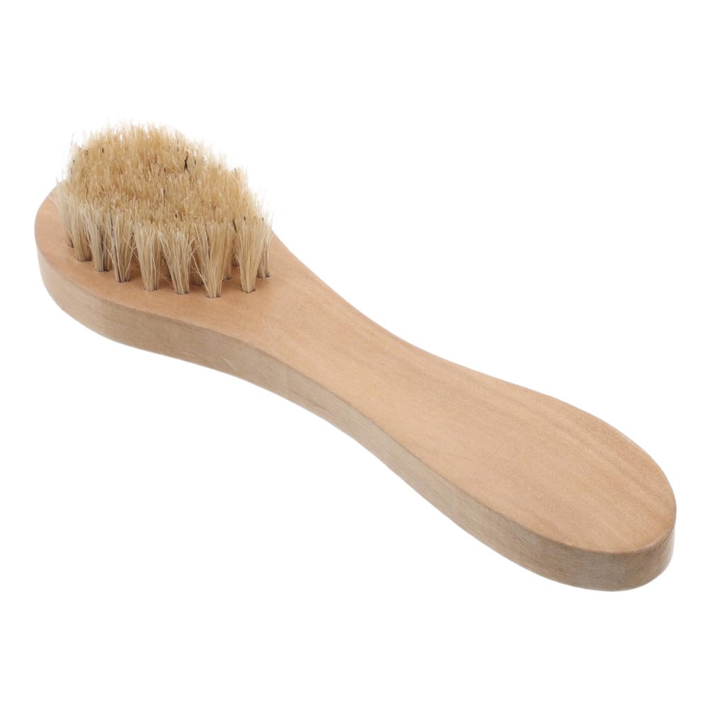 ADOCARN Dry Brushing Wooden Back Scrubber Gentle Exfoliation Bath Brush for Body Cleaning Facial Washing Travel-Friendly Design for Smooth Skin Care