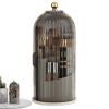 360 Degree Rotating Makeup Brush Holder - 10.63x4.8 inch Makeup Brush Holder with Dustproof Lid - Bird Cage Cosmetic Tools Storage Organizer with Lid for family and friends birthdays, holidays, Etc view 1