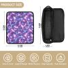 Lightening Blue Nature Purple Hair Tools Travel Bag with Removable Heat Resistant Mat Curling Iron Travel Holder Storage Bag for Hot Tools Curling Iron Flat Irons Hair Volumizer Styler, view 4