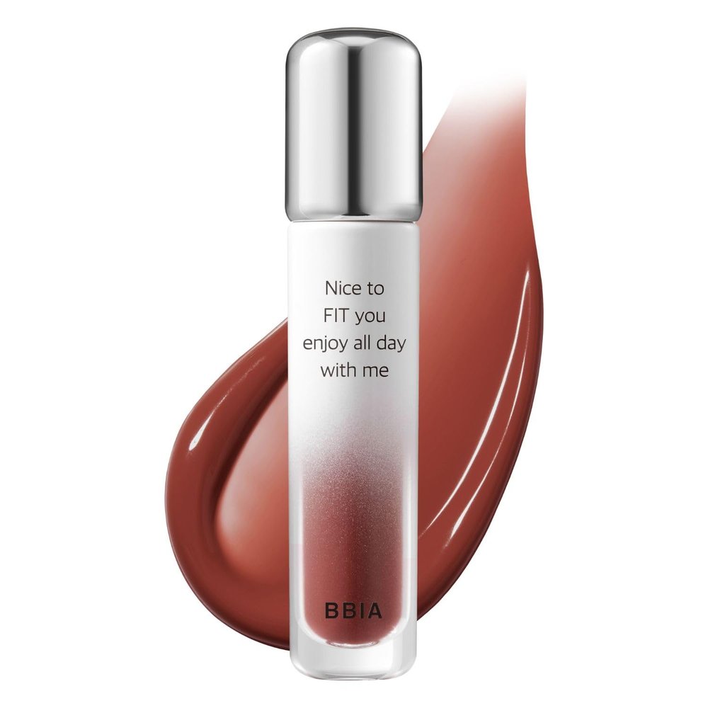 BBIA Water Fit Tint - Extreme Persistence Long-Lasting Watery Glow Fixing Tint Lightweight High Pigment Clear Colors Non-Smudging Glowy Finish Korean Daily Lip Makeup (04 FEELING CHOCO, Pack of 1)
