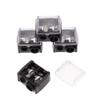FOMIYES 4pcs Dual Hole Eyeliner and Brow Pencil Sharpener Durable Makeup Tool for Precise Sharpening Easy to Carry Lid Black view 1