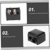 FOMIYES 4pcs Dual Hole Eyeliner and Brow Pencil Sharpener Durable Makeup Tool for Precise Sharpening Easy to Carry Lid Black view 3