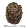 Mens Hair Piece Human Hair System for Men Toupee 0.06mm Ultra Thin Skin Hair Replacement System for Mens Hairpieces Protesis Capilar #710 7# VERY LIGHT BROWN+10% GREY 6x8 80% light density view 2