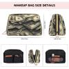 HHUULP Lots Of Dollars Zipper Closure Leather Portable Waterproof Cosmetic Bag For Home Travel To Organize Toiletries Sundries view 4