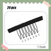 24 Pcs 7-Teeth Wig Combs to Secure Wigs to Hair for Making Wig Caps Accessories Tools (Black) view 3