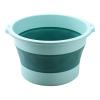 FLEXMAN Foot Soaking Tub, Folding Foot Bath Soak Tub, Portable Widening Handle Foot Tub with Massage Acupoint for Dormitories, Traveling or Outdoor Places (Light Green) view 1