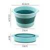 FLEXMAN Foot Soaking Tub, Folding Foot Bath Soak Tub, Portable Widening Handle Foot Tub with Massage Acupoint for Dormitories, Traveling or Outdoor Places (Light Green) view 2