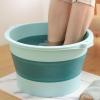 FLEXMAN Foot Soaking Tub, Folding Foot Bath Soak Tub, Portable Widening Handle Foot Tub with Massage Acupoint for Dormitories, Traveling or Outdoor Places (Light Green) view 4