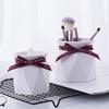8KLANMMQ Cute Pen Holder Bucket Ceramic Makeup Brush Bucket Creative Desktop Eyeliner Eyebrow Pencil Storage Container (OneColor 3Pcs/Set) view 3