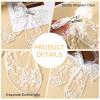 1 PCS Lace White Hair Bow, White Bow for Hair Clips, Lace Tulle Hair Bows with Long Tail, Cute Lace Hair Bow Hair Bowknot for Women and Girls view 3