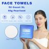 BILIYA XL Disposable Face Towels,100% Biodegradable,Ultra Soft Makeup Remover Wipes for Sensitive Skin, 10 x 12 "50 Ct, 1 pack view 2