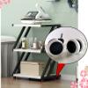 Salon Beauty Trolley 3 Tiers Beauty Salon Trolley Cart, Steel Frame Salon Spa Rolling Trolley Stand Mobile Cart with Wheel Beauty Instrument Storage Tray,Black view 3