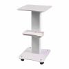 Salon Beauty Trolley 3 Tiers Beauty Salon Trolley Cart, PVC Salon Spa Rolling Trolley Stand Mobile Cart with Wheel Beauty Instrument Storage Tray, White view 1