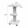 Salon Beauty Trolley 3 Tiers Beauty Salon Trolley Cart, PVC Salon Spa Rolling Trolley Stand Mobile Cart with Wheel Beauty Instrument Storage Tray, White view 2