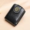 Lipstick Case with Mirror for Purse,Travel Cosmetic Mirror Lipstick Case Lip Gloss Bag Coin Purse Portable PU Leather Lipstick Pouch(Black) view 1