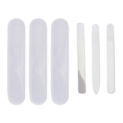 3pcs Glass Nail File Set, Professional Fingernail File for Home and Nail Salon, Long Lasting, Dependable and Stable Performance, Fine Buffing, Easy to Carry for Nail Conditioning