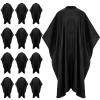 Barber Cape - 12pcs Waterproof Hair Cutting Cape with Snap Closure, Anti-Static Salon Apron for Women, Men, Kids - Professional & Home Use, Black view 1