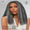 LUVME HAIR 16 Inch Grey Salt & Pepper Silky Straight Wig Human Hair Glueless HD Lace Bob Wig with Mix Grey Color, pre plucked pre cut Lace Ready to Go Wigs For Women view 4