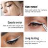 evpct Silver Gray Glitter Eyeliner Pencil for Eyes, Silver Grey Metallic Shimmer Eye Liner Pencil Makeup Waterproof Smudge Proof, Colored Gel Waterline Eyeliner, Face Eye Paint Stick Halloween Makeup view 3