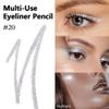 evpct Silver Gray Glitter Eyeliner Pencil for Eyes, Silver Grey Metallic Shimmer Eye Liner Pencil Makeup Waterproof Smudge Proof, Colored Gel Waterline Eyeliner, Face Eye Paint Stick Halloween Makeup view 4