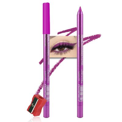 evpct Purple Eyeliner Pencils for Eyes, Grape Lavender Purple Colored Eye Liner Pencil Makeup Waterproof Smudge Proof, Colored Gel Waterline Eyeliner Liquid, Face Eye Paint Stick Halloween Makeup 05