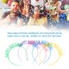 10Pcs Happy Birthday Headband with Teeth, Girl Birthday Crown Tiara Reusable Plastic Hair Bands Hoops Party Headbands for Toddlers Girls Kids view 3