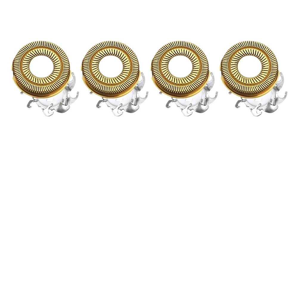 SGYYOFDP Shaver Replacement Blade 4 Heads Blades Shaver Head Replacement Blade,Compatible for Skull Shaver(Gold 4 pcs 1 Set)