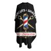 Custom Barber Cape Hairdresser Cape, Add Your Photo Text Logo Personalized Haircuts Shaves Salon Cape for Men, Customized Hair Cutting Cape for Barbershop view 3