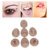 7Pcs Soft Silicone Flexible Model Body Part Displays Set, Body Piercing Practice Model Simulation Ear Eye Nose Mouth Tongue Belly Button Model for Novice Piercer Practice Tool (Dark Skin Tone) view 4