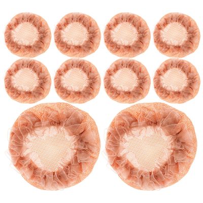 Beaupretty 10pcs Reusable Invisible Elastic Hair Bun Covers for Dancers and Everyday Use Comfortable Cloth Material and Design Hair Accessories