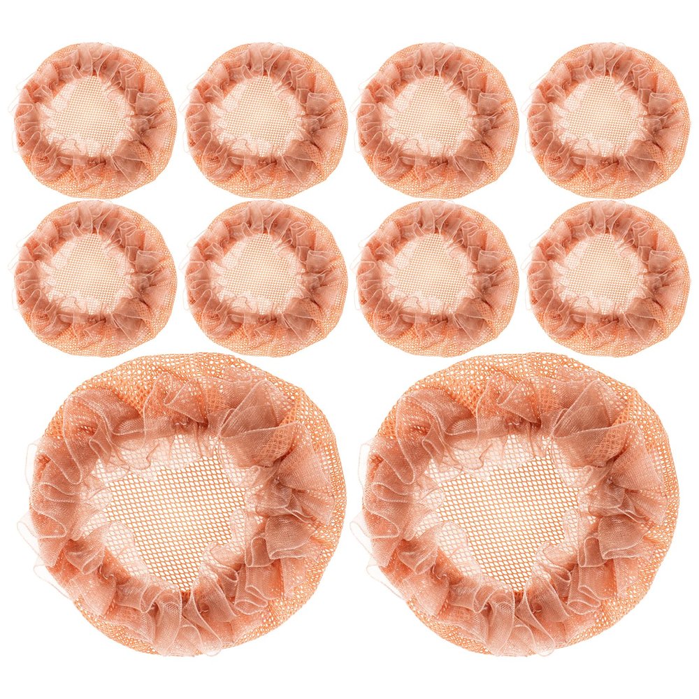 Beaupretty 10pcs Reusable Invisible Elastic Hair Bun Covers for Dancers and Everyday Use Comfortable Cloth Material and Design Hair Accessories