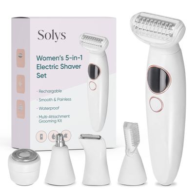 Solys Smoothshave 2.0 Ultimate Women's Razor for Sensitive Skin Prevent Ingrown Hairs, Razor Bumps & Irritation Smooth Shave, No Nicks or Cuts Wet/Dry Use Reusable