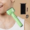ChuYiElegance USB Mini Shaver for Men with Brush, Portable Facial Hair Trimmer for Travel, Green view 4