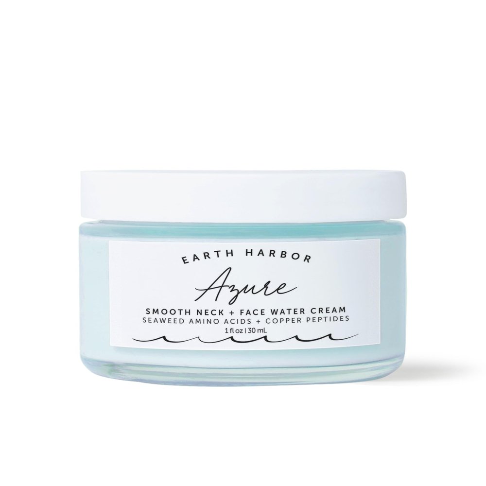 Earth Harbor Azure Peptide Smoothing Water Cream | Smooth Neck | Face Water Cream | 1 fl oz
