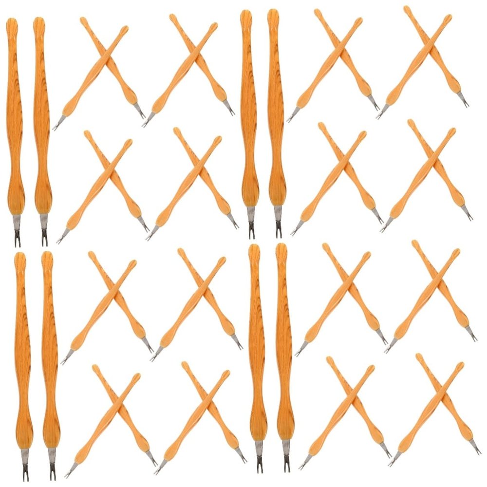 FRCOLOR 40pcs Cuticle Pusher Nail Tools for Manicure Stainless Steel Nail Cuticle Pusher Tool