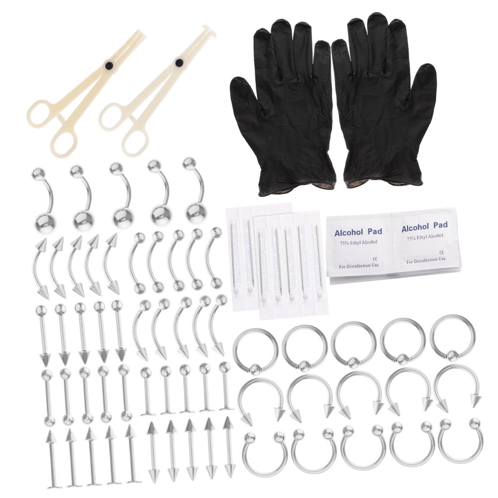 Baluue Piercing Jewelry for Women Includes Nose Ear Navel and Eyebrow Rings for Parties and Daily Wear