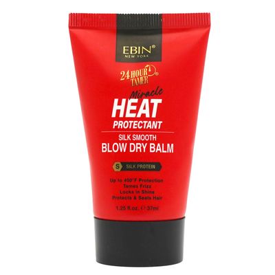 EBIN NEW YORK 24 Hour Tamer Heat Protectant Silk Smooth Blow Dry Balm 1.25 Fl Oz | Thermal Protection for Hair, Frizz Control & Shine | Lightweight, Safe for All Hair Types