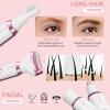 Electric Razor Shavers for Women 5 in 1 Electric Shaver for Women,Cordless Replaceable Facial Eyebrow Razors & Nose Hair Trimmer, Wet Dry Bikini Trimmer Pubic Hair Removal Gifts for Womens 3028A White view 2