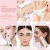 Electric Razor Shavers for Women 5 in 1 Electric Shaver for Women,Cordless Replaceable Facial Eyebrow Razors & Nose Hair Trimmer, Wet Dry Bikini Trimmer Pubic Hair Removal Gifts for Womens 3028A White view 3
