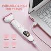 Electric Razor Shavers for Women 5 in 1 Electric Shaver for Women,Cordless Replaceable Facial Eyebrow Razors & Nose Hair Trimmer, Wet Dry Bikini Trimmer Pubic Hair Removal Gifts for Womens 3028A White view 4