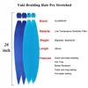 Blue Braiding Hair Pre Stretched 26 Inch 4 Packs Colored Braiding Hair Extensions for Braids Synthetic Yaki Braids Hair Professional Hot Water Setting (2 dark blue+2 light blue) view 3