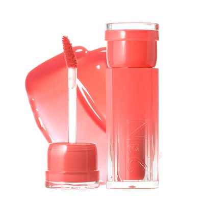 2aN Glaze Bouncing Tint  Lightweight, Moisturizing Lip Tint with High-Shine Finish, Smooth, Light Plumping, Comfortable Wear, Korean Makeup (Peach Chou, 0.16 oz)