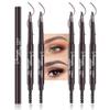 5 Pcs Ultimate Eyebrow Retractable Definer Pencils,Dual-Sided Natural Soft Textured Eyebrow Pencil, for Daily Look Eyebrow Makeup,Brow Brush,Fine Tip (3*Mudium Brown+2*Grey) view 1