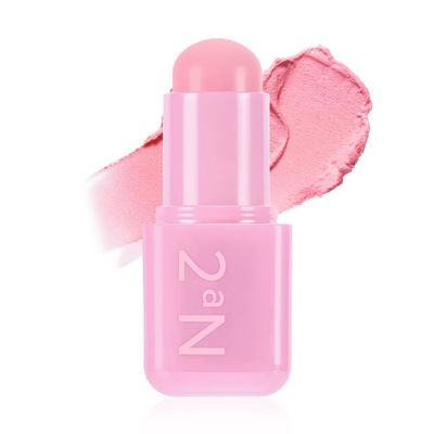 2aN Pocket Cotton Blurring stick (03 Berry Milk, 0.12oz)  2-in-1 Lip and Cheek Soft Blur Stick, Cloudy Matte Finish, Tone-on-Tone Makeup, Lightweight Watercolor Texture