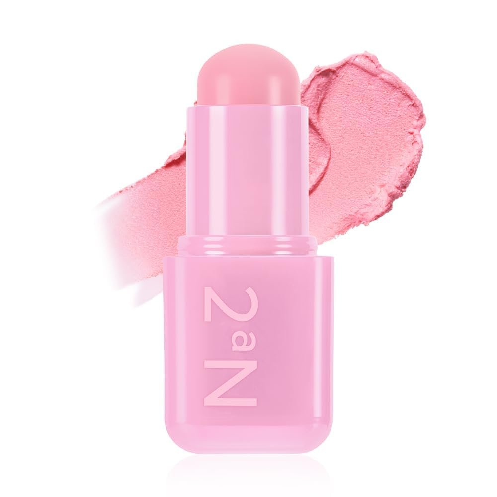 2aN Pocket Cotton Blurring stick (03 Berry Milk, 0.12oz)  2-in-1 Lip and Cheek Soft Blur Stick, Cloudy Matte Finish, Tone-on-Tone Makeup, Lightweight Watercolor Texture