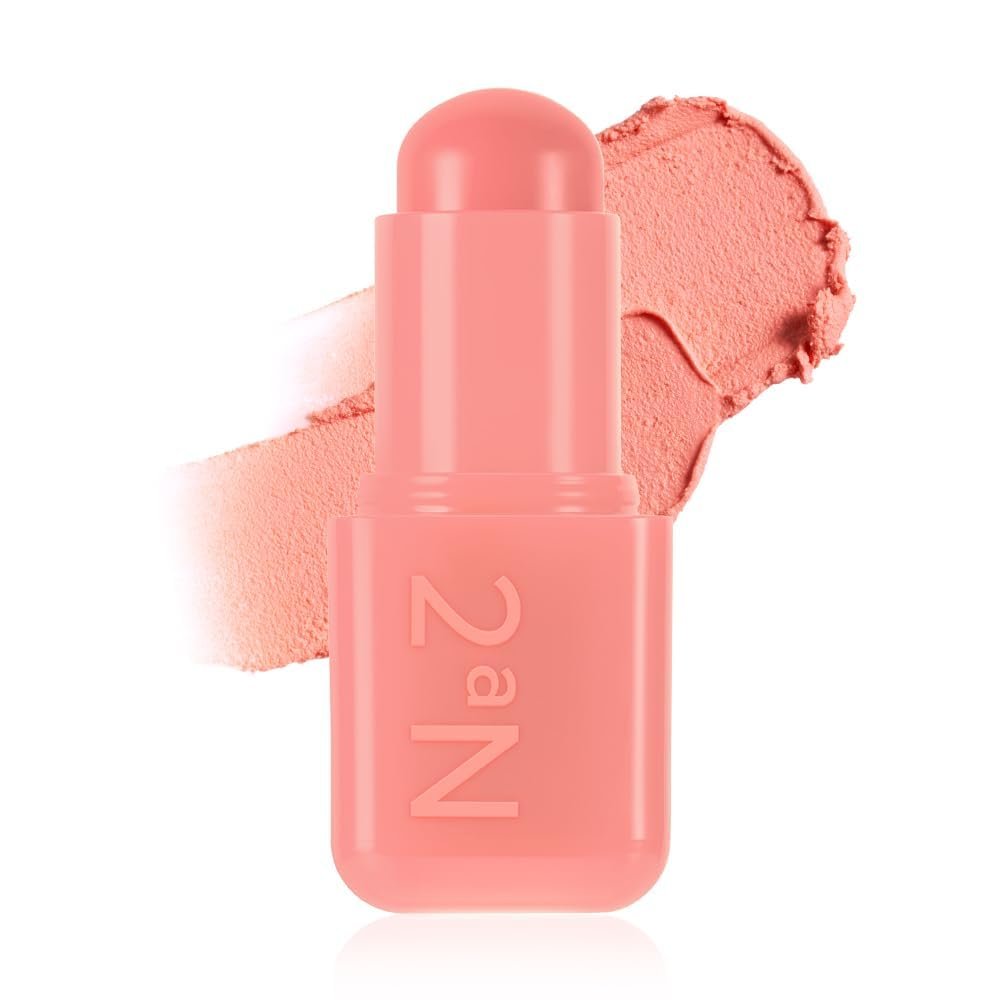 2aN Pocket Cotton Blurring stick (01 Baby Peach, 0.12oz)  2-in-1 Lip and Cheek Soft Blur Stick, Cloudy Matte Finish, Tone-on-Tone Makeup, Lightweight Watercolor Texture