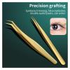 Anti-static Straight Eyelash Extension Tweezers Industrial Precision Curved Straight Lash Eyebrow Tweezers Makeup Tools(Pointed) view 4