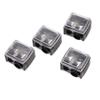 Didiseaon 4pcs Dual Hole Brow Pencil Sharpener Precision Cosmetic Tool for Eyebrow and Eyeliner Pencils Compact Design Lid Makeup Accessory Black view 1