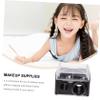 Didiseaon 4pcs Dual Hole Brow Pencil Sharpener Precision Cosmetic Tool for Eyebrow and Eyeliner Pencils Compact Design Lid Makeup Accessory Black view 3