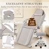 KIIUMI Facial Tattoo Chair, Esthetician Lash Bed Multi-use Tattoo Massage Table for Artist with Hydraulic Stool, 3-Section Beauty Barber Spa Equipment w/Removable Armrests & Headrest, Gray view 3